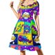 thumbnail image 2 of Vestido con paneles de cómics coloridos, vestido de dama de honor, vestidos de fiesta para mujer, vestidos de mujer para ocasiones especiales, 2 of 7