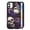 Gothic Skull Purple Rose, variant on RSMTCI for iPhone 11 Case 6.1 IN,Ink Style Fashion Bow Phone Case,Black
