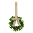thumbnail image 2 of 2 Pack 9-inch Mini Eucalyptus Wreath Green Artificial Wreath Summer Spring Farmhouse Porch Wall Window Decoration (Coarse Linen Cloth), 2 of 3