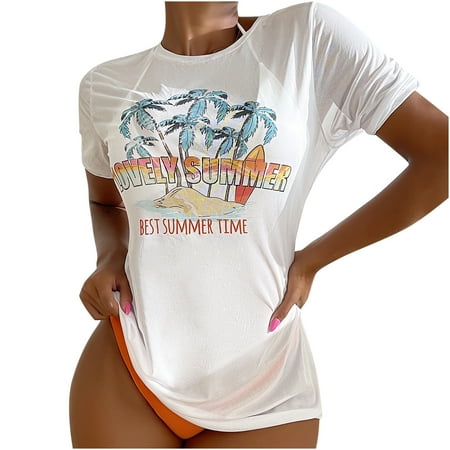 

Finelylove Women Swimsuits Padded Sport Bra Style Bikini White M