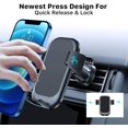 thumbnail image 2 of Car Phone Mount with Metal Clip ,Air Vent Phone Holder for Car with Adjustable Size Up to 7'', One-Handed One Second Operation,Fit with All iPhone and Other Android Phones, 2 of 6
