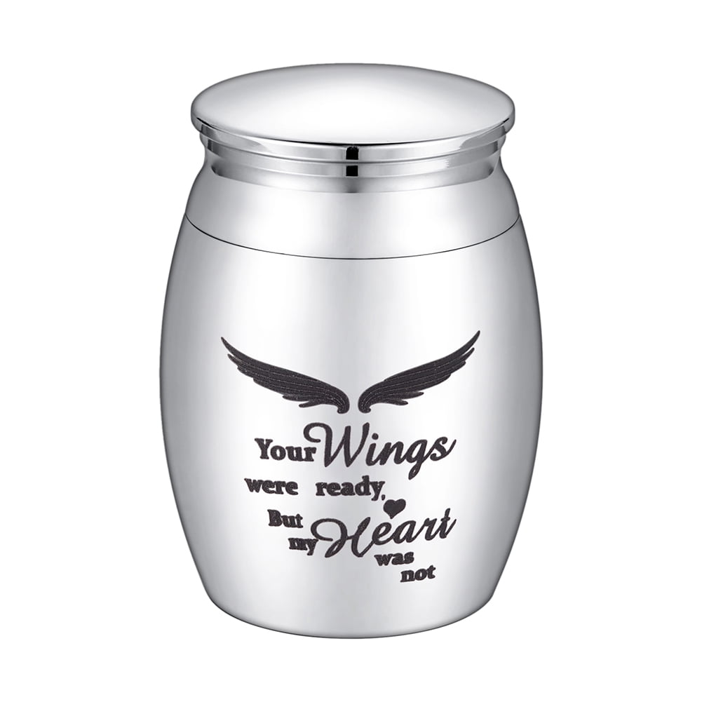 Mini "Your Wings Were Ready" Angel Wings Memorial Cremation Urn 