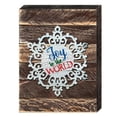 thumbnail image 1 of Designocracy 98809-08 Snowflake Let It Snow Quote Vintage Christmas Art on Board Wall Decor, 1 of 1