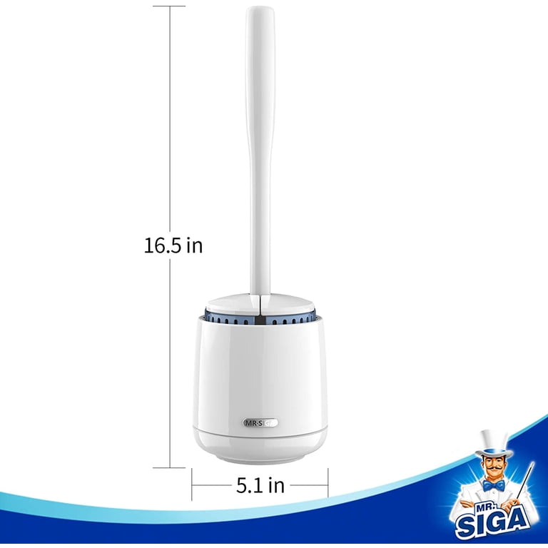 MR.SIGA Premium Toilet Bowl Brush and Holder, White photo 8