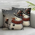 thumbnail image 3 of GOSMITH  Christmas Pillow Covers Throw Pillow Covers Decorative Pillow Covers for Farmhouse Home Decor Sofa Couch Bed Bedroom Living Room (Snowman Beer), 3 of 5