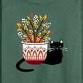 thumbnail image 3 of Instant Message - Cat With Fall Vase - Women's Lightweight French Terry Long Sleeve Shirt, 3 of 6