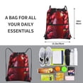 thumbnail image 2 of Naloa Berry Infused Refreshment Drawstring Backpack String Bag Cinch Water Resistant for Gym Shopping Sport Yoga, 2 of 6