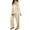 Beige, variant on UJNDER Women's Fashion Pajama Printing Sets Long Sleeve Button Down Sleepwear Nightwear Soft Sets for Women Pink S
