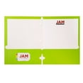 thumbnail image 3 of JAM Paper Glossy 3 Hole Punch Folders, Lime Green, 100/Pack, 3 of 5