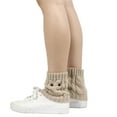 thumbnail image 6 of YESTUNE Women Winter Cable Knit Leg Warmers Cute Owl Eyes Boot Cuff Topper Ankle Socks, 6 of 19
