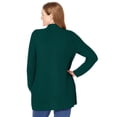 thumbnail image 3 of Woman Within Plus Size Zip Front Shaker Cardigan Sweater, 3 of 6