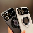 thumbnail image 4 of Luxury PC Bracket Magnetic Phone Case For IPhone 14 Pro 13 11 12 Pro Max 15 Plus Logo Hole Magnetic Stand Holder Camera Protector Cover, 4 of 4