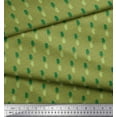 thumbnail image 2 of Soimoi Green Moss Georgette Fabric Leaves & Clover Floral Print Fabric by the Yard 42 Inch Wide, 2 of 3