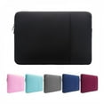 thumbnail image 2 of Home Computer Notebook Liner Bag Upgrade Suede 11/13/14/15/15.6 Inch Waterproof Polyester Fiber Vertical Protective Cover Bag With Pocket, 2 of 6