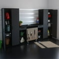 thumbnail image 3 of Bestar Lincoln 4 Piece Garage Workbench Set in Black and Graphite, 3 of 9