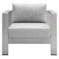 thumbnail image 5 of Ergode Shore Sunbrella Fabric Aluminum Outdoor Patio Armchair - Silver Gray, 5 of 5