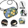 thumbnail image 3 of FORMRS Mini Crossbody Bag for Women Adjustable Shoulder Rope Travel Casual Phone Purse, Green Lemon Plaid, 3 of 7