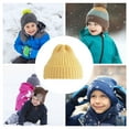 thumbnail image 6 of Toddler Beanie for Boys Girls Warm Knit Stocking Cap Kids Winter Hat, Unisex Warm Cap, for 1-5 Years - yellow, 6 of 7