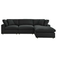 thumbnail image 5 of Commix Down Filled Overstuffed 4 Piece Sectional Sofa Set Black EEI-3356-BLK, 5 of 19