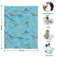 thumbnail image 4 of LightBlue Cartoon Dinosaurs Skeletons Pattern Blanket,Comfortable Soft Flannel Throw Blanket,All Season,Warm Lightweight Blankets for Sofa Bed Couch Living Room Chair,30"x40", 4 of 4