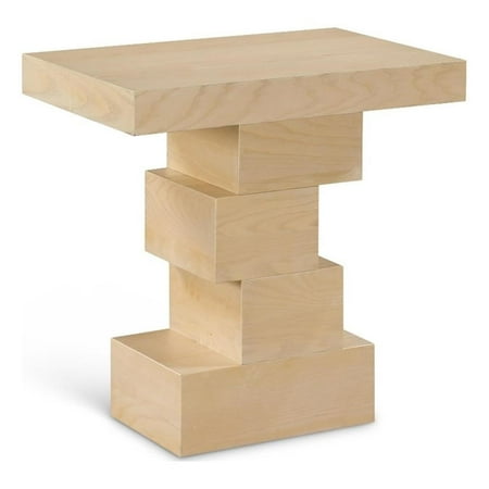 Pemberly Row Contemporary Natural End Table - 24 W x 16 D x 24 H
