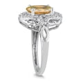 thumbnail image 2 of SZUL Women's 3 1/2 Carat Oval Citrine and Diamond Ring in 10K White Gold, 2 of 3