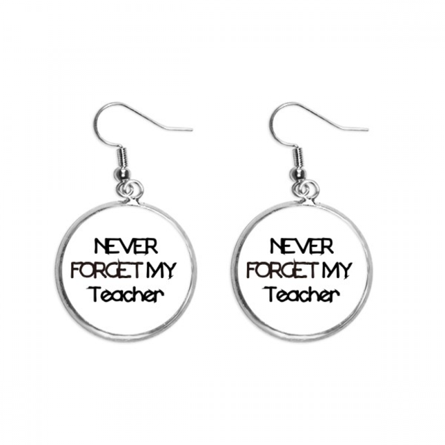 Never foget mi profesor estudiante citar Pendientes pendientes de plata colgantes joyas señora Unbranded M