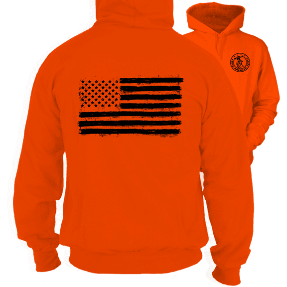 Old Glory - Safety Orange Hoodie