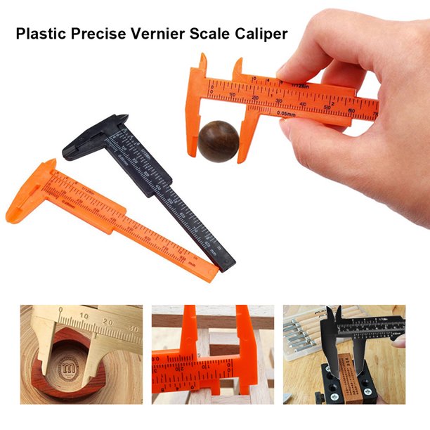 2pcs Plastic Precise Vernier Scale Caliper Metric/ Imperial, 03inch/0