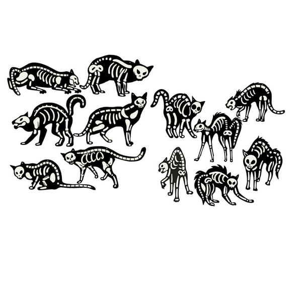 YDYHDS Halloween Glows-in-the-dark Outdoor Courtyard Skeleton Cats Holiday Atmospheres Decoration Clearance Sales Today Deals Prime