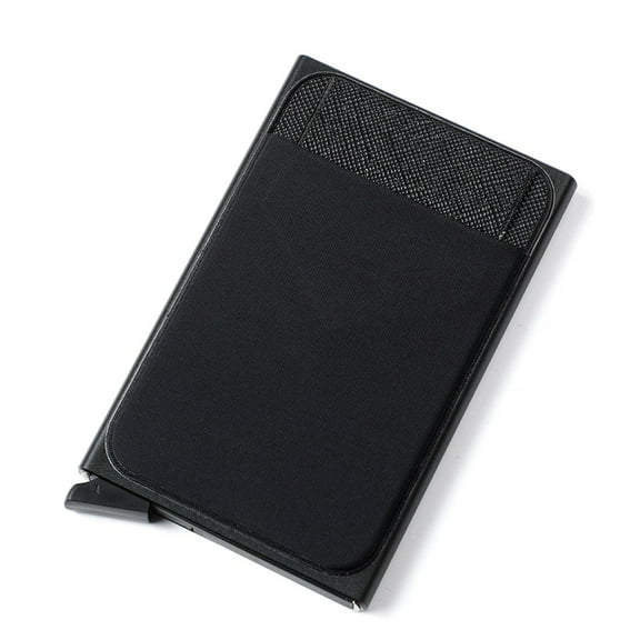 Rfid smart wallet card holder metal thin slim men women wallets pop up minimalist wallet small black purse metal vallet