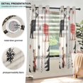 thumbnail image 3 of Yayeee Window Curtains Light Filtering 63"x52" Grommet Panel Pair Home Living Room Decor, Retro Christmas Forest, 3 of 7