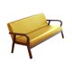 thumbnail image 5 of Sofá De Cuero Sofá De Ocio Con Reposabrazos Para Habitación De Invitados, Recepción, Hogar, Marco Marrón Amarillo, 5 of 8