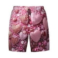 thumbnail image 4 of Lsque Mens Swim Trunks Pink Glitter Heart Candy Pattern - Bathing Suit Compression Liner - Beach Swim Shorts Swimwear - (S-3XL) - Stretch Quick Dry -Large, 4 of 9