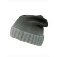 thumbnail image 2 of Gravity Threads Women's 2 Tone Beanie Chic Gradient Design, Dark Grey/Light Grey, 2 of 4