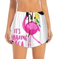 thumbnail image 2 of Gukieu It'S Flamazing To Be A Pirate Print Women's Sports Shorts with Drawstring Elastic Waistband for Running, Yoga, Fitness-Medium, 2 of 7