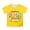 Yellow, variant on Girls School Print T Shirt Short Sleeve Crewneck Cute Top Casual Back to School Summer Tee