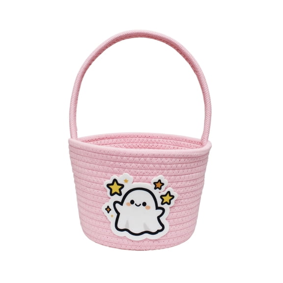 Halloween Decor Basket, Halloween Candy Storage Server Bucket, Trick or Treat Woven Pumpkin Candy Bucket, Boo Spooky Baskets, Jack O Lantern Baskets for Candies Storage Gift Baskets