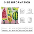 thumbnail image 6 of Nawypu Hello Summer Throw Pillow Covers Watercolor Cartoon Fruits Popsicle Decor Cushion Covers for Teens Adults Watermelon Kiwi Fruit Rustic Style Cushion Cases for Bed Sofa,Set of 2, 6 of 6