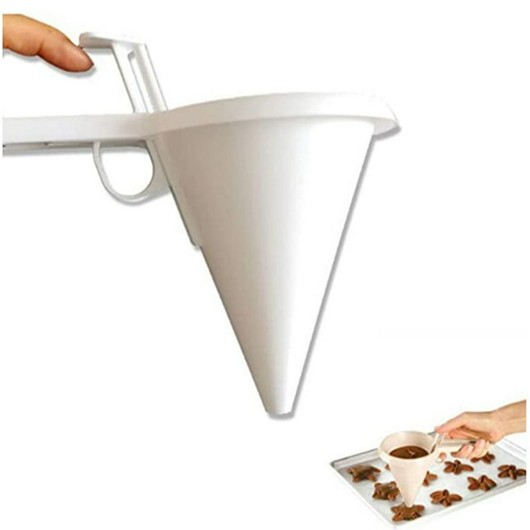 1pc Batter Dispenser Funnel With Measuring Cup, Handheld Divider For Baking