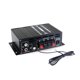 thumbnail image 3 of Amplificador de audio compacto AK380 de 40W+40W para uso en casa o coche, con control remoto y batería CR2025 incluida. Material: aleación de aluminio, color negro., 3 of 6
