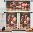 thumbnail image 3 of LALILO Kitchen Curtains and Valances Set of 3 36" Thanksgiving Window Treatment Tiers for Window Decor, 3 of 5