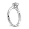 thumbnail image 6 of 14K White Gold mounting Ring Band Only Oval Solitaire Polished Engagement, 6 of 7