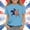 Blue, variant on ATOGUTA Shirts for Girls Kids Flag Tshirt Patriotic Top Independence Day Outfit Blue, Size 3T-14
