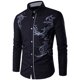 thumbnail image 1 of Blusa y camisa de manga larga con cuello vuelto para hombre, blusa tipo cárdigan con estampado de botones y cuello vuelto, blusa de poliéster para hombre, 1 of 3