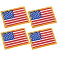 thumbnail image 1 of Parche bordado oso de fresa con bandera estadounidense gran Tamaño 3,5 X 2,5 pulgadas, 1 of 4