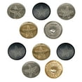 thumbnail image 1 of Starfish Sea Star Set of 10 Metal 0.6" (15mm) Sewing Shank Round Buttons - Black Color, 1 of 5