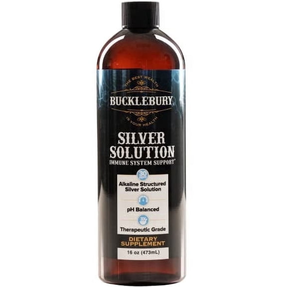 Bucklebury Structured Alkaline Silver Solution - Immune Support,  30ppm pH Balanced