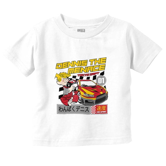 Dennis The Menace Kanji Tokyo Drift Toddler Boy Girl T Shirt Infant Toddler Brisco Brands 6M