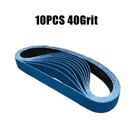 

GLFILL 10Pcs Zirconia Sander File Sanding Belts 40/60/80/120 Grit 20mm X 520mm